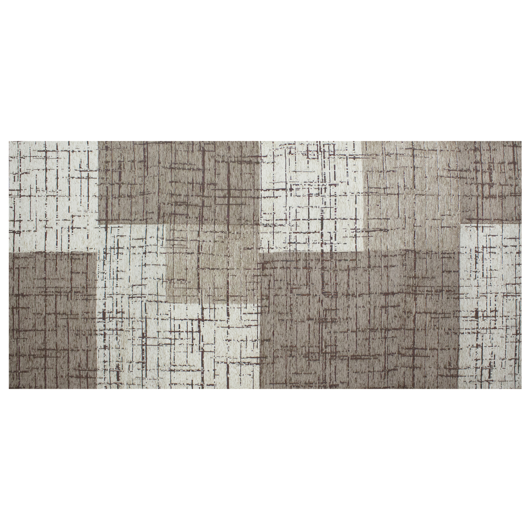 TAPPETO ARREDO GEOMETRICO DIS. MONDRIAN FANGO 115X175 CM CON ANTISCIVOLO