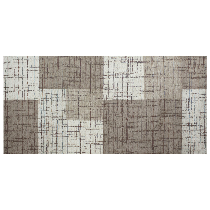 TAPPETO ARREDO GEOMETRICO DIS. MONDRIAN FANGO 80X150 CM CON ANTISCIVOLO