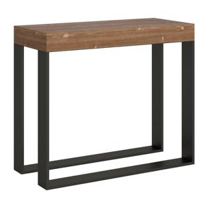 Console Extensible 90x40/190 cm Elettra Small Sapin Teinté cadre Anthracite