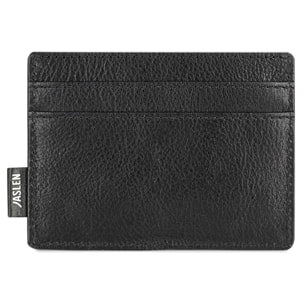 Tarjetero Piel Hombre Jaslen Hannover Negro
