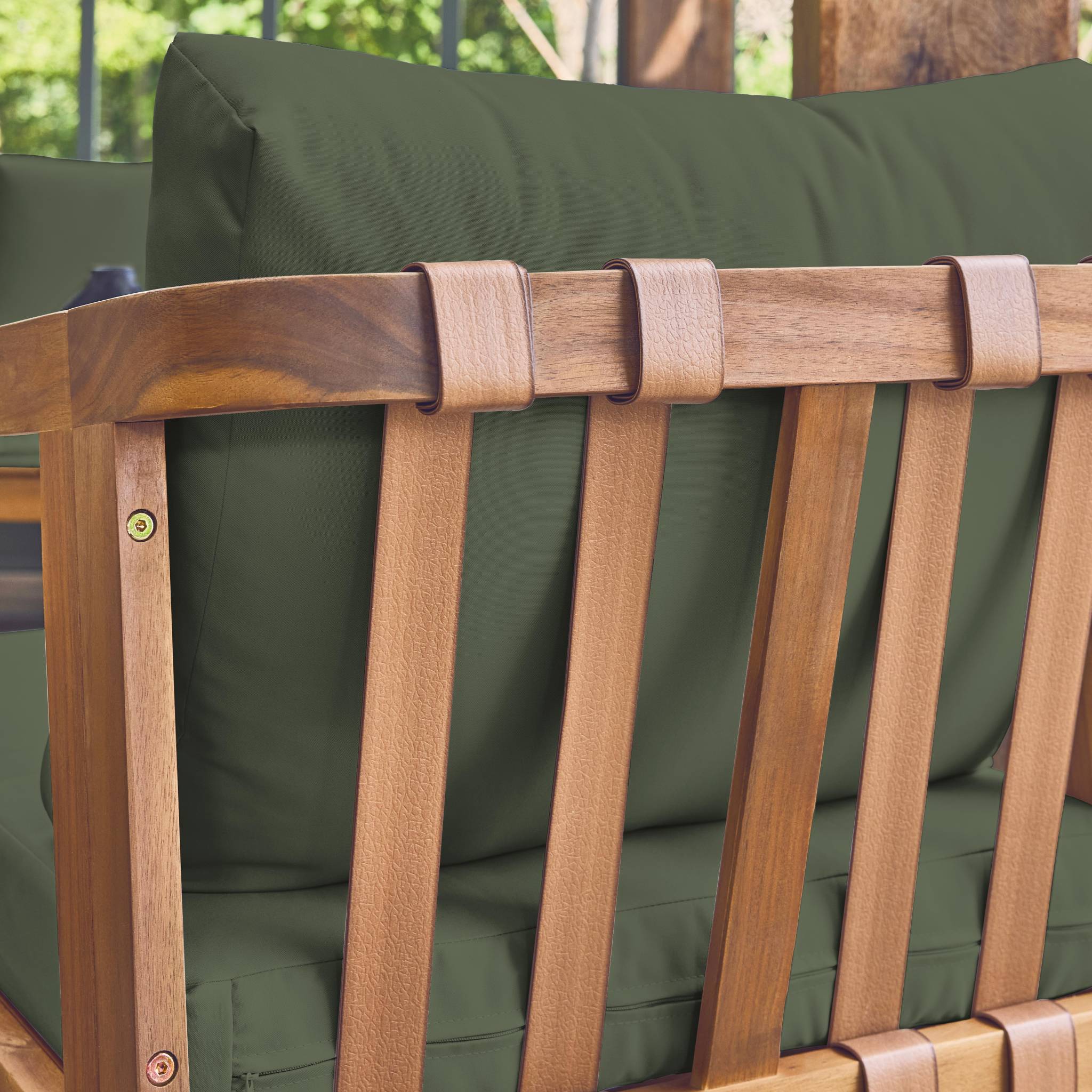 Salon de jardin 5 places bois d'acacia LOBERIA 5 PLACES