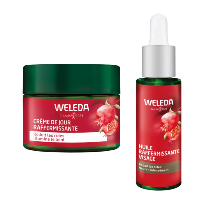 WELEDA - DUO rituel visage raffermissant - Crème de jour à la Grenade + Huile raffermissante visage  - Vegan*- Certifié Natrue** - 30ml - 30 ml