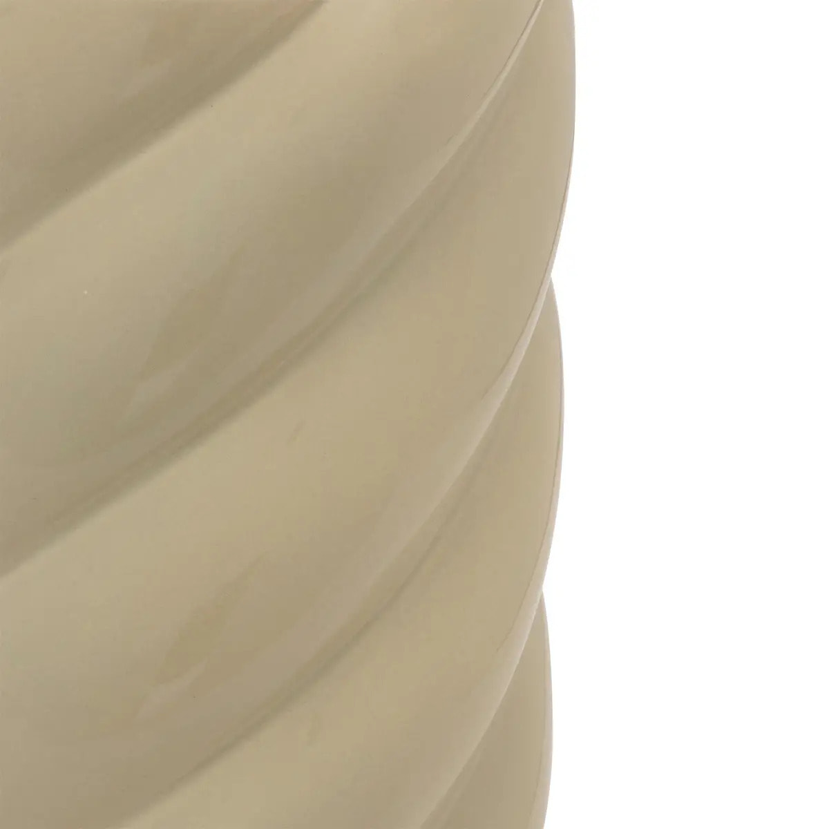 Vase torsadé "Coby" céramique vert clair H25,5cm