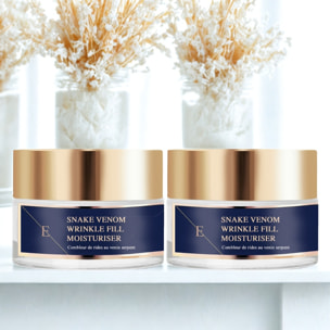 2 x crema hidratante antiarrugas con veneno de serpiente
