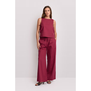 Kocca - Top con scollo bateau Donna, Tinta unita, Girocollo