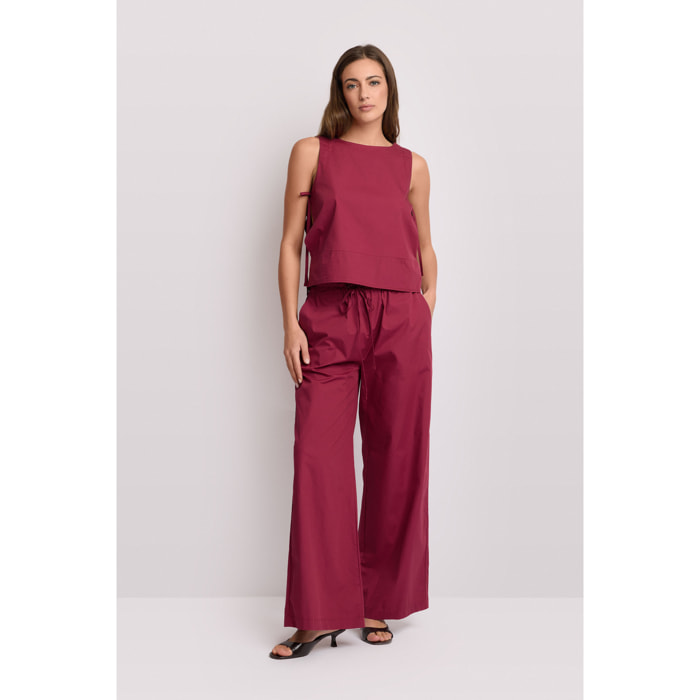 Kocca - Top con scollo bateau Donna, Tinta unita, Girocollo