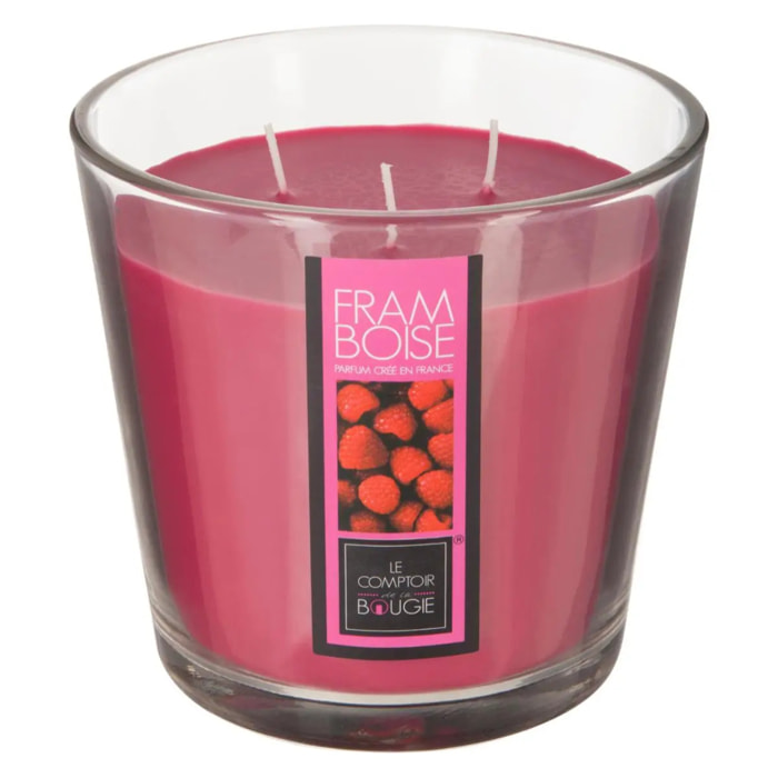 Bougie parfumée framboise 500g