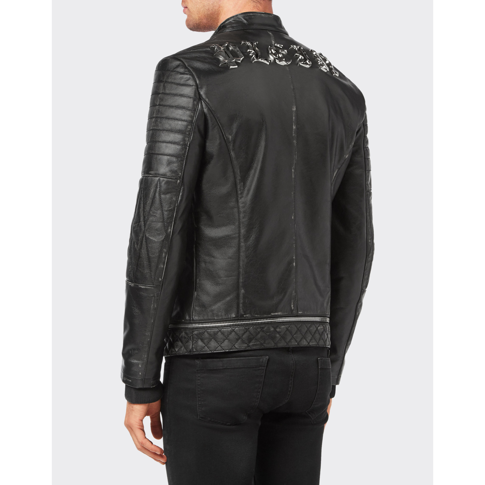 PHILIPP PLEIN Leather Biker