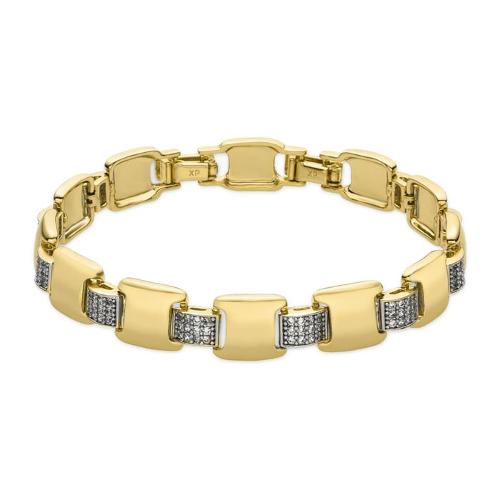 Pulsera con Circonita Brillante acabado oro 18k