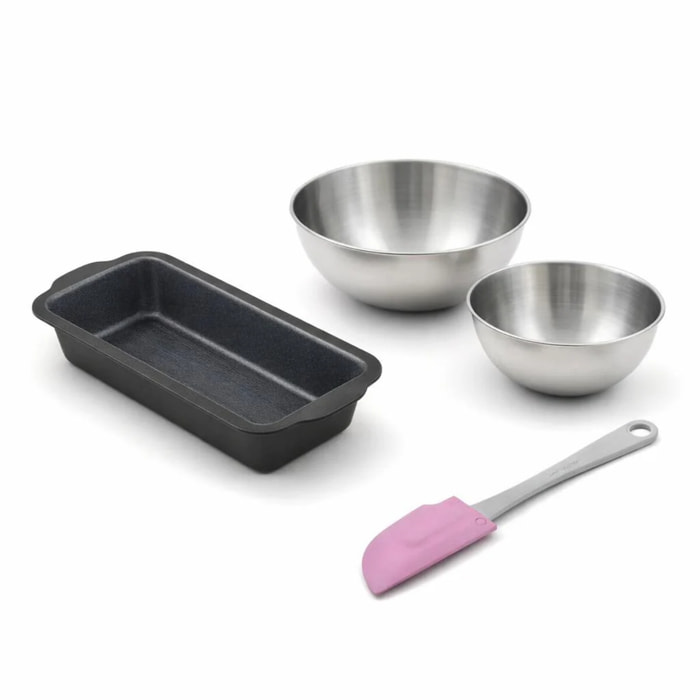 Set de 4 ustensiles de pâtisserie moule à gâteaux bol et spatule Silicone fibre de verre Silicone fibre de verre Zenker  Silicone fibre de verre