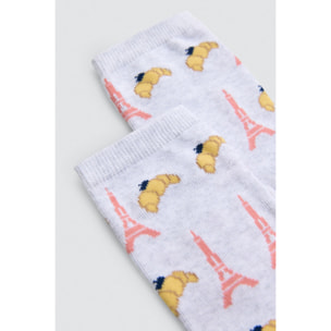 Confezione da 4 calzini stampati per bambini Bonjour