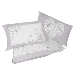 completo letto eden beige in cotone 100% cotone