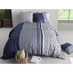 Parure housse de couette coton multicolore
