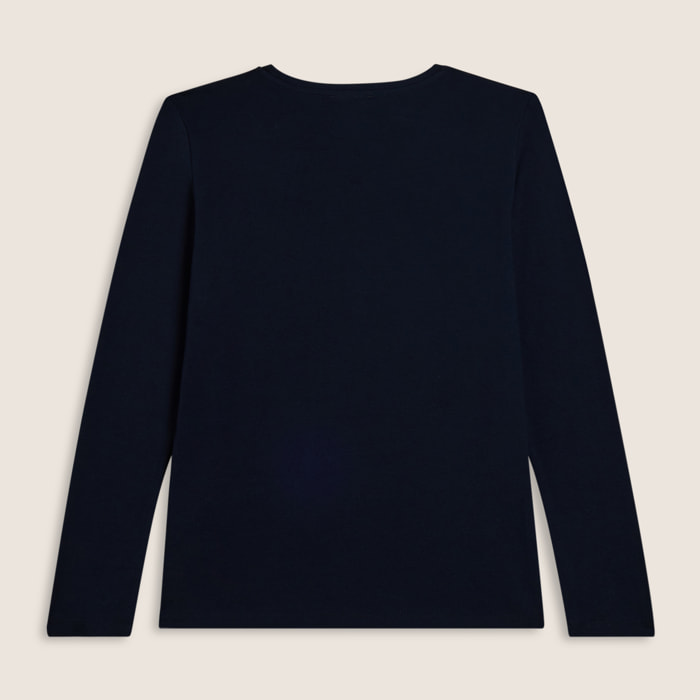 T-shirt a maniche lunghe con scritta “Something Amazing”