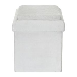 Coffre Pouf Pliable Compatible Brique Gris