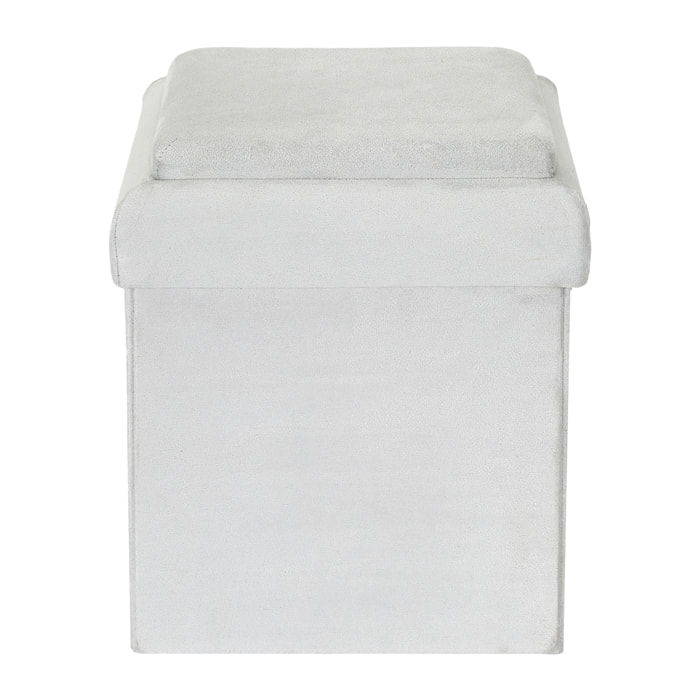 Coffre Pouf Pliable Compatible Brique Gris