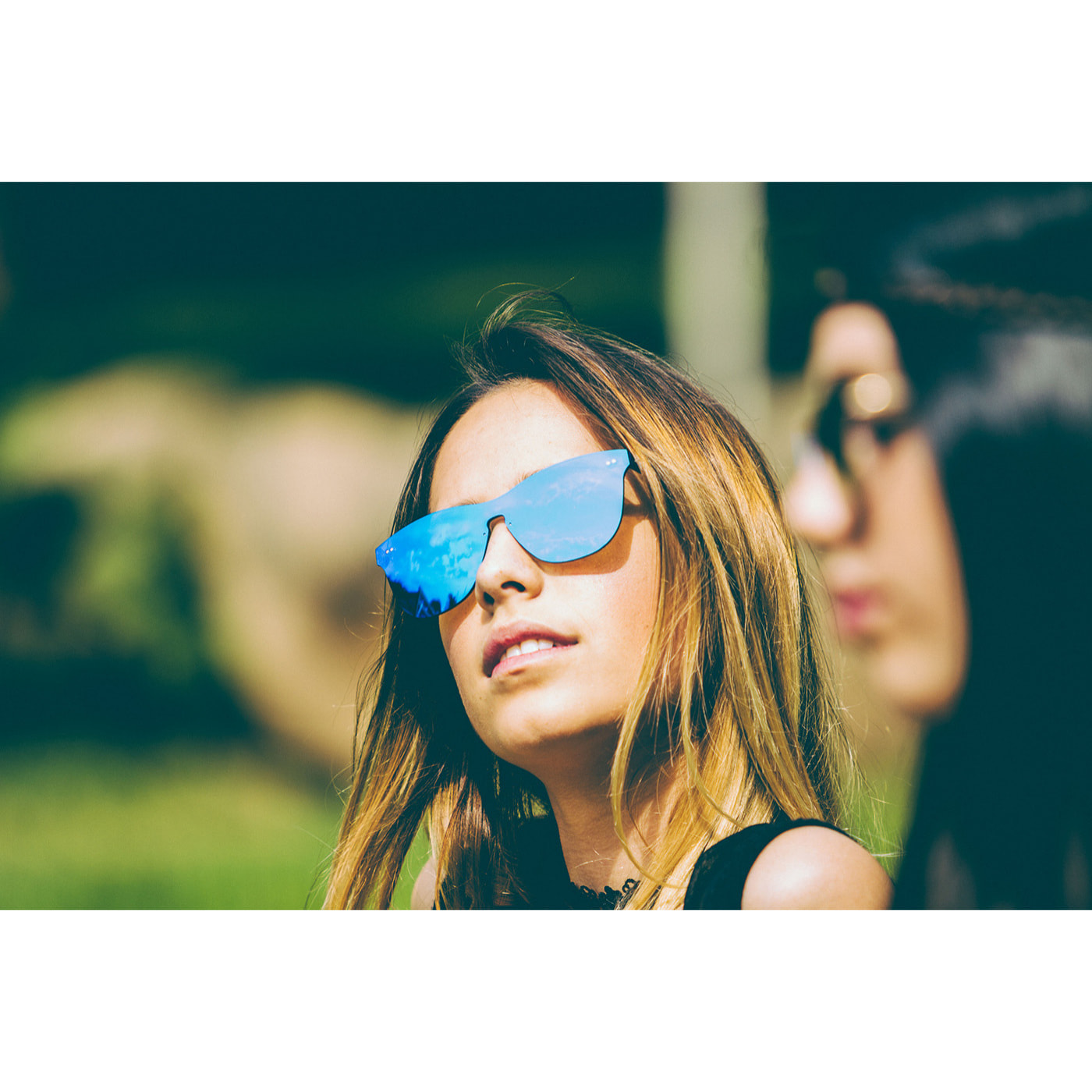 Gafas de sol OCEAN LA MISSION - Plana revo azul cielo con patilla gris