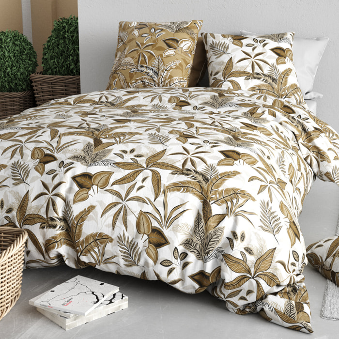 Parure housse de couette imprimé 100% coton - kahoni