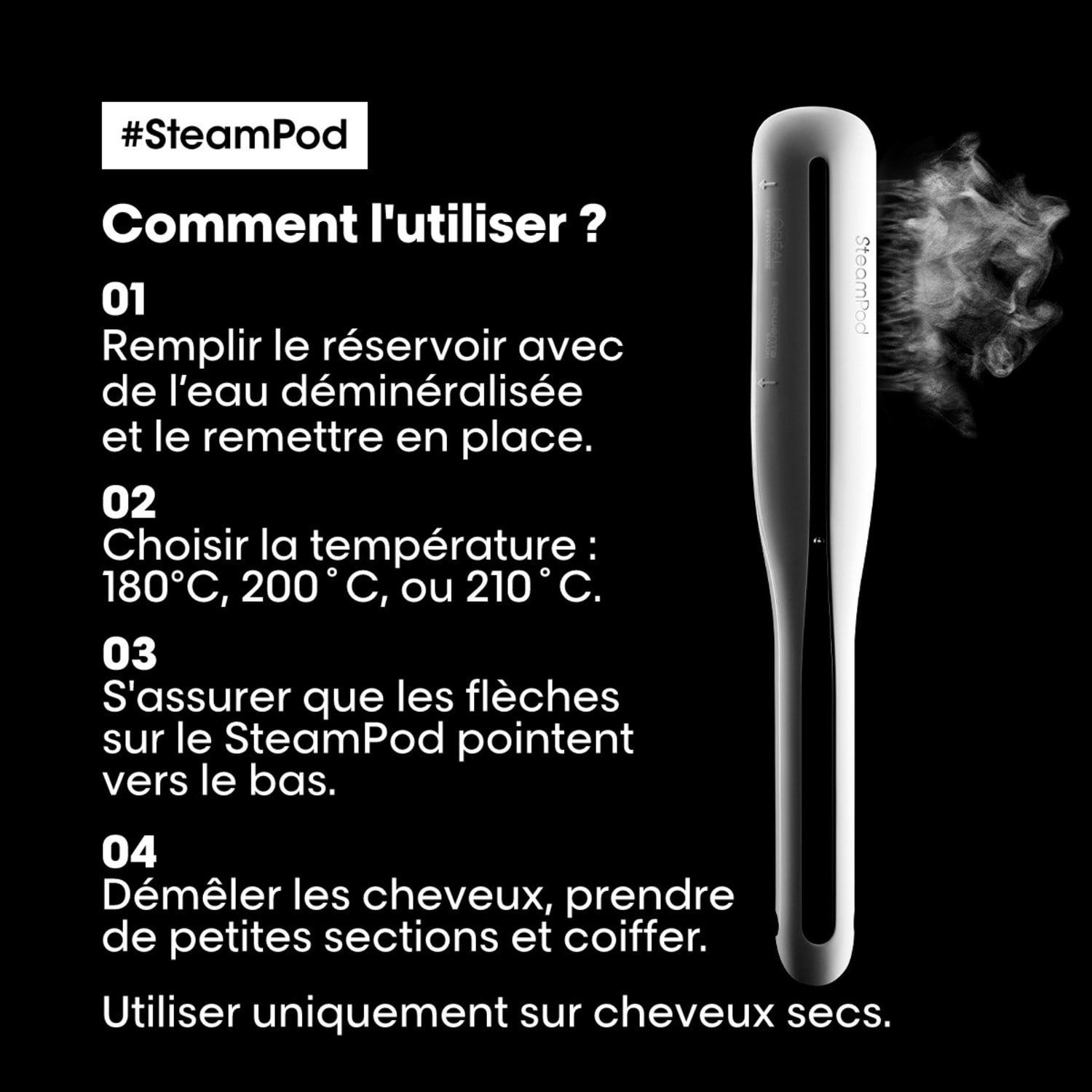 Steampod 3 - Pack Lisseur Vapeur Professionnel et Soin Lissant 3-en-1