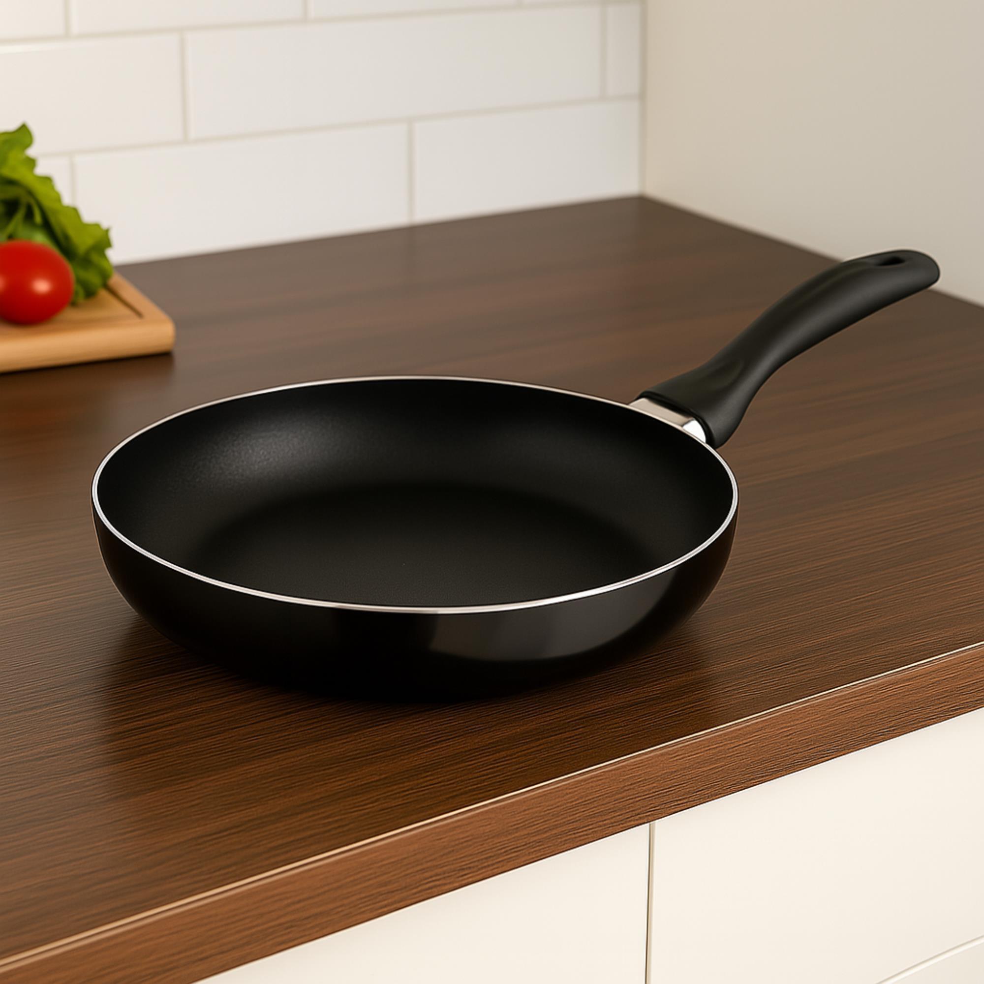 Sartén de Ø28x5cm en Aluminio prensado color Negro mate