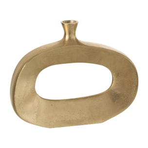 J-Line vase Oval - aluminium - or - small - 23 cm de hauteur