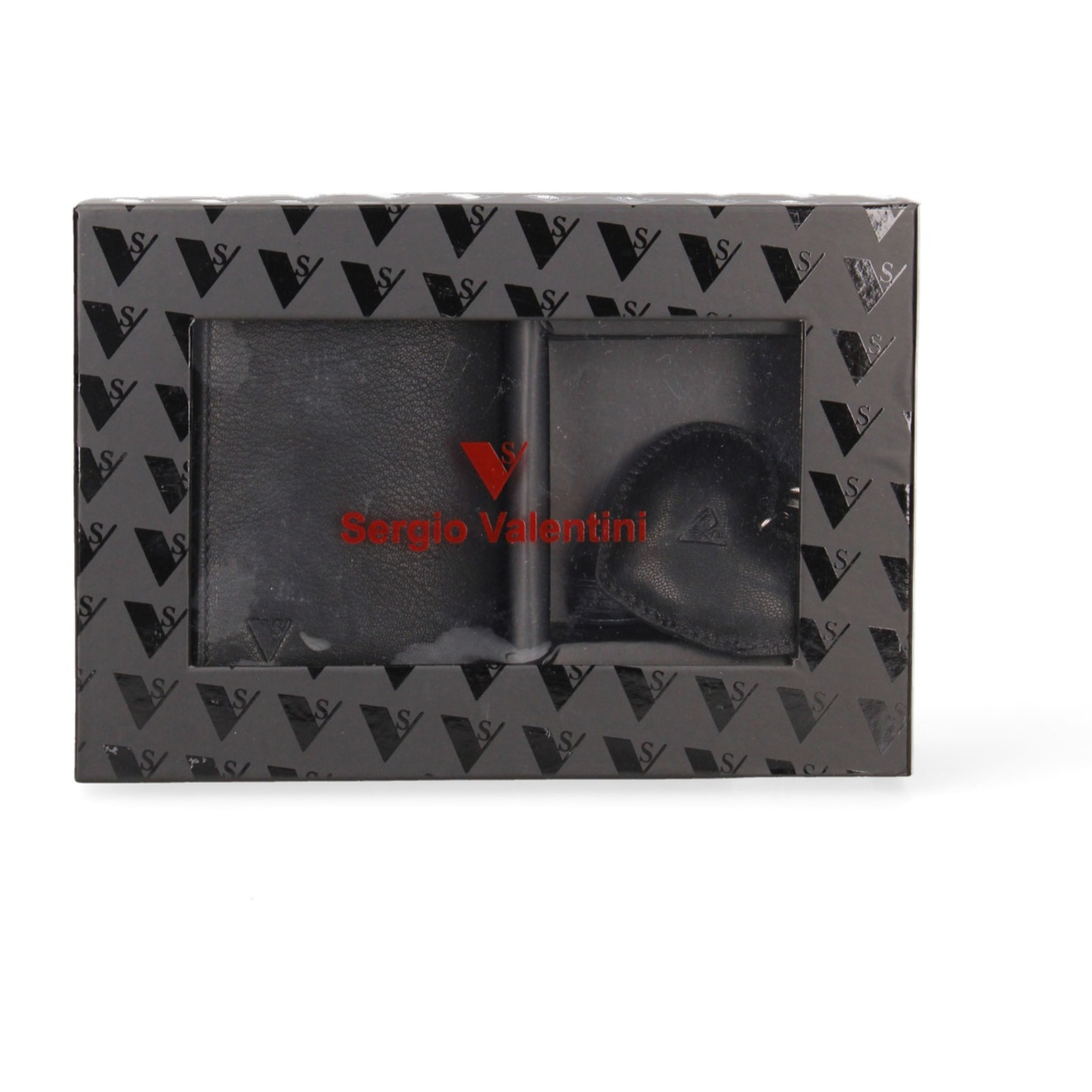 Set portafoglio e portachiavi uomo in vera pelle - Valentinio - 10.0 x 8.0 x 3.0 cm