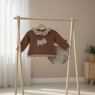 Conjunto Ranita Niña Felpa Floresta