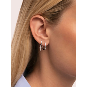 Pendiente Suelto Aro Penélope Plata