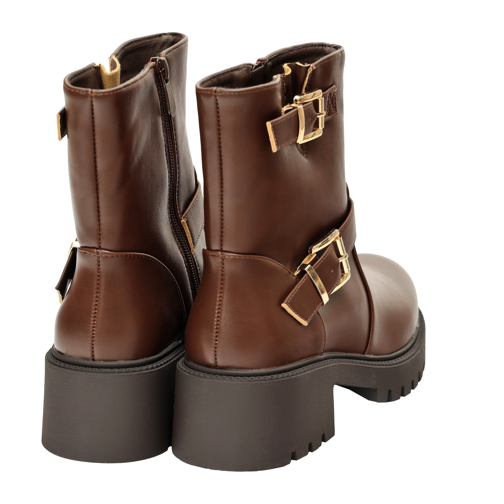 Stivaletti in simil pelle con fondo in gomma