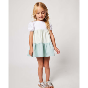 VESTIDO PANELES VERDE