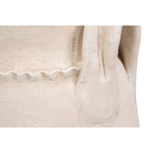 Florero Ceramica Beige 27x27x50 Cm