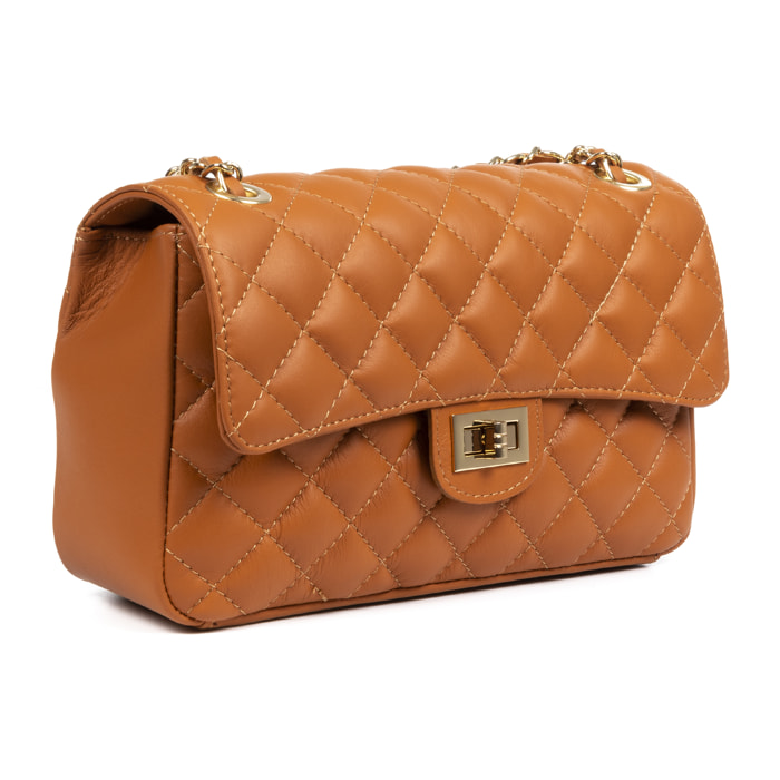 Caeli Borsa a spalla Donna.Pelle autentica Sauvage Trapuntato