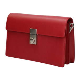 Borsa a tracolla da donna Made in Italy - Modello Valoria - 100% pelle - 24.0 x 15.0 x 7.0 cm