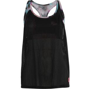 DEHA - Canottiera LAYERED NET TANK TOP in Poliammide per donna
