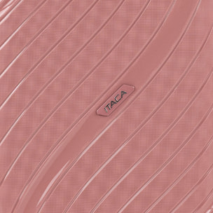 Juego De Maletas Rígidas Pp Itaca Danubio Rosa