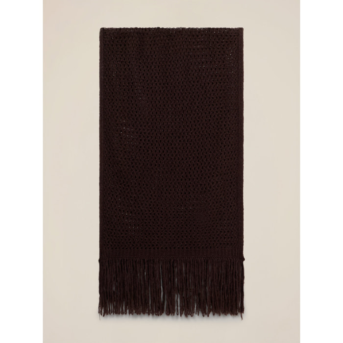 Oltre - Sciarpa in maglia misto lana - Marrone