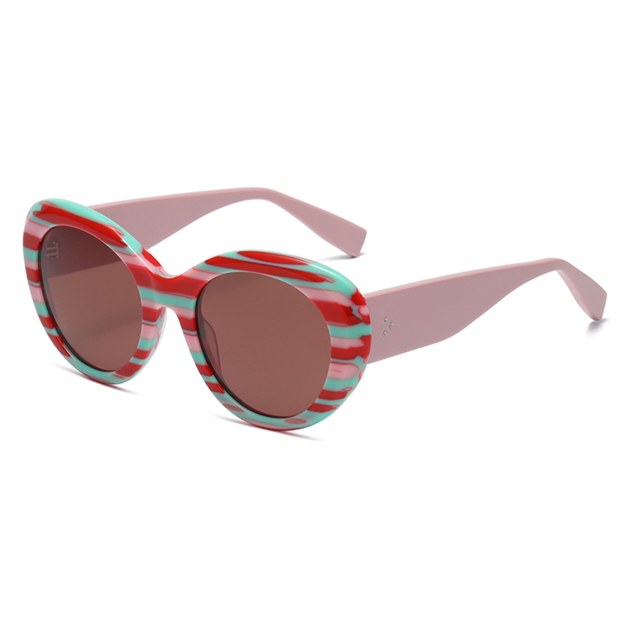 Gafas OCEAN modelo Palombaggia en color Montura rosa floral con lentes moradas