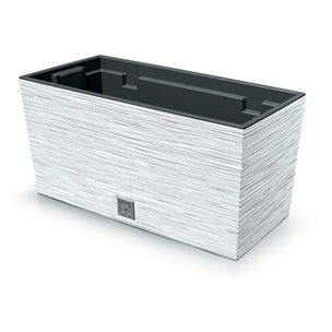 Macetero color blanco, con depósito, colección FURU.