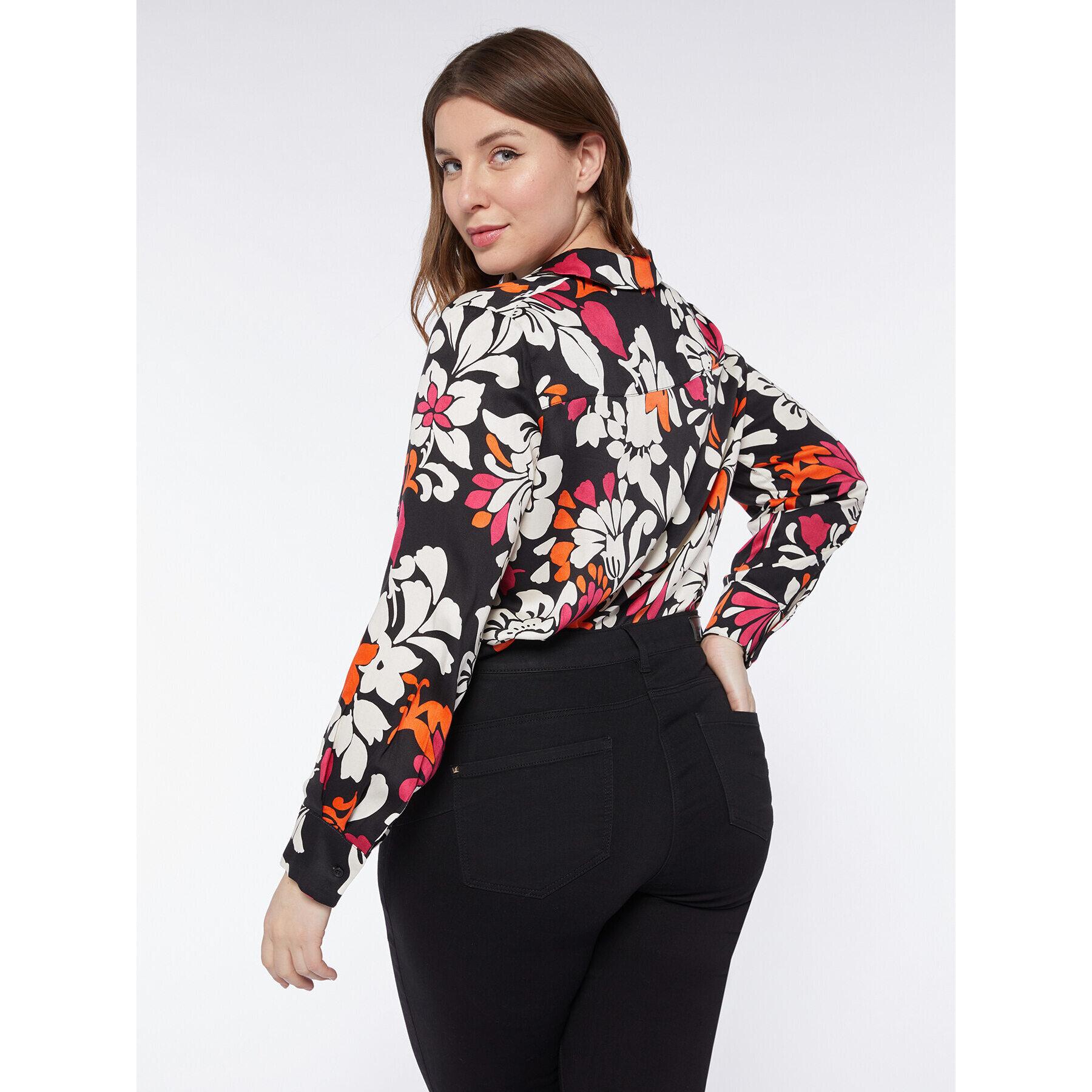 Fiorella Rubino - Camisa floral de viscosa - Negro