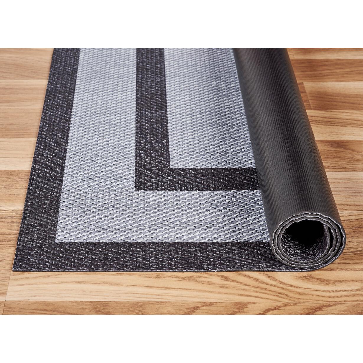 Alfombra de vinilo tejido LEBLON Doble Marco Gris