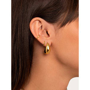 Pendiente Suelto Aro Klein 7 Plata Baño Oro