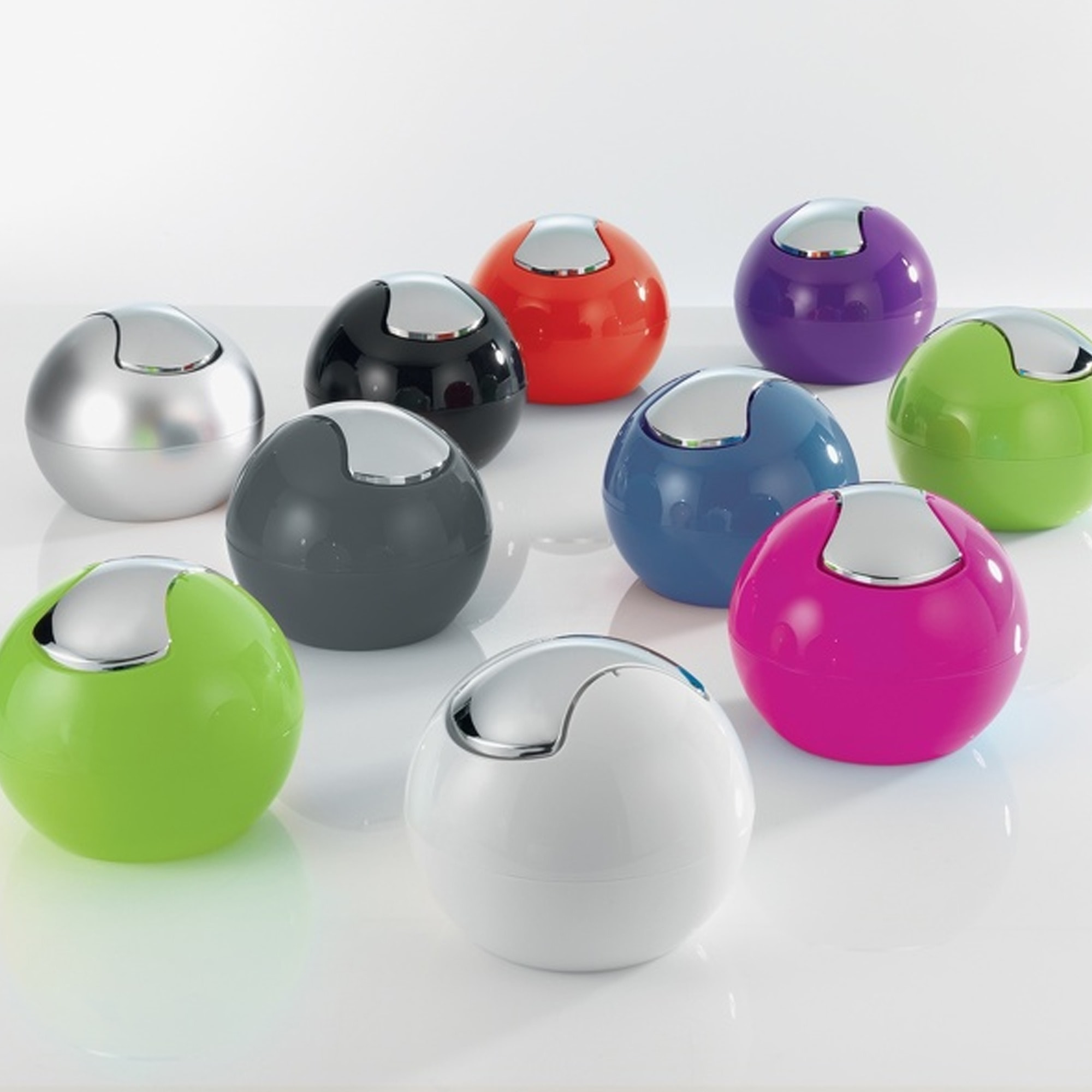 Spirella colección bowl, papelera ø16 x 14 cm (1 litro), poliestirol, morado