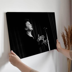 Tableau noir et blanc célébrités Edith Piaf sur scène en 1959 Toile imprimée