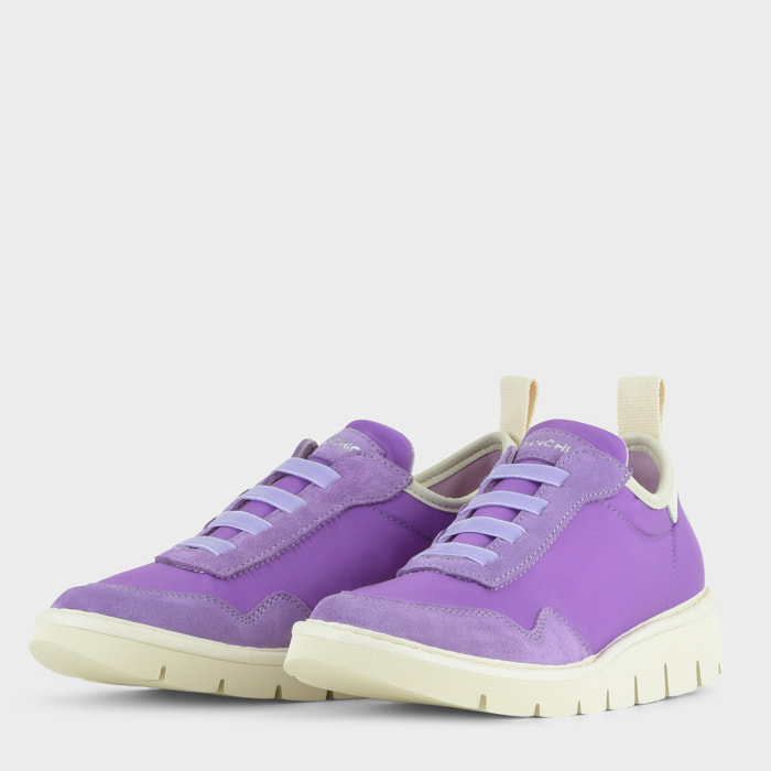 SLIP ON P05 DONNA IN NYLON E SUEDE VIOLA