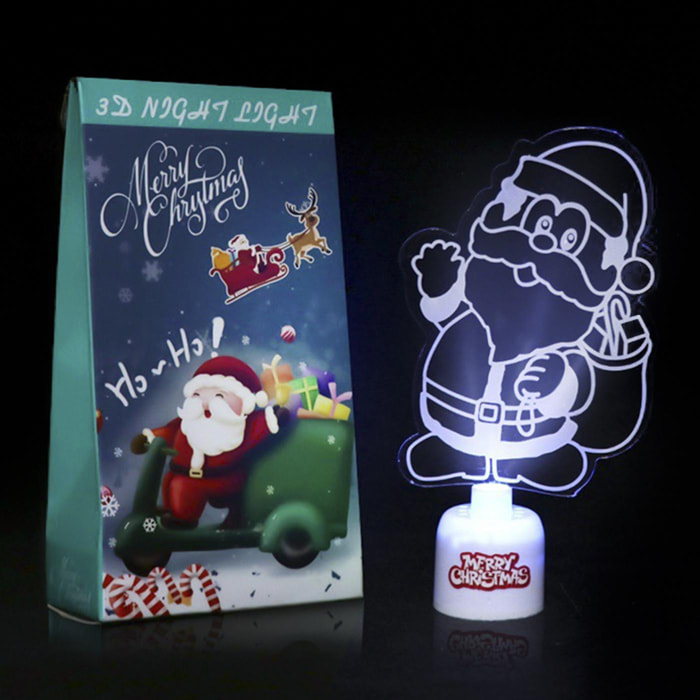 Lámpara Led Navidad diseño Santa Claus.