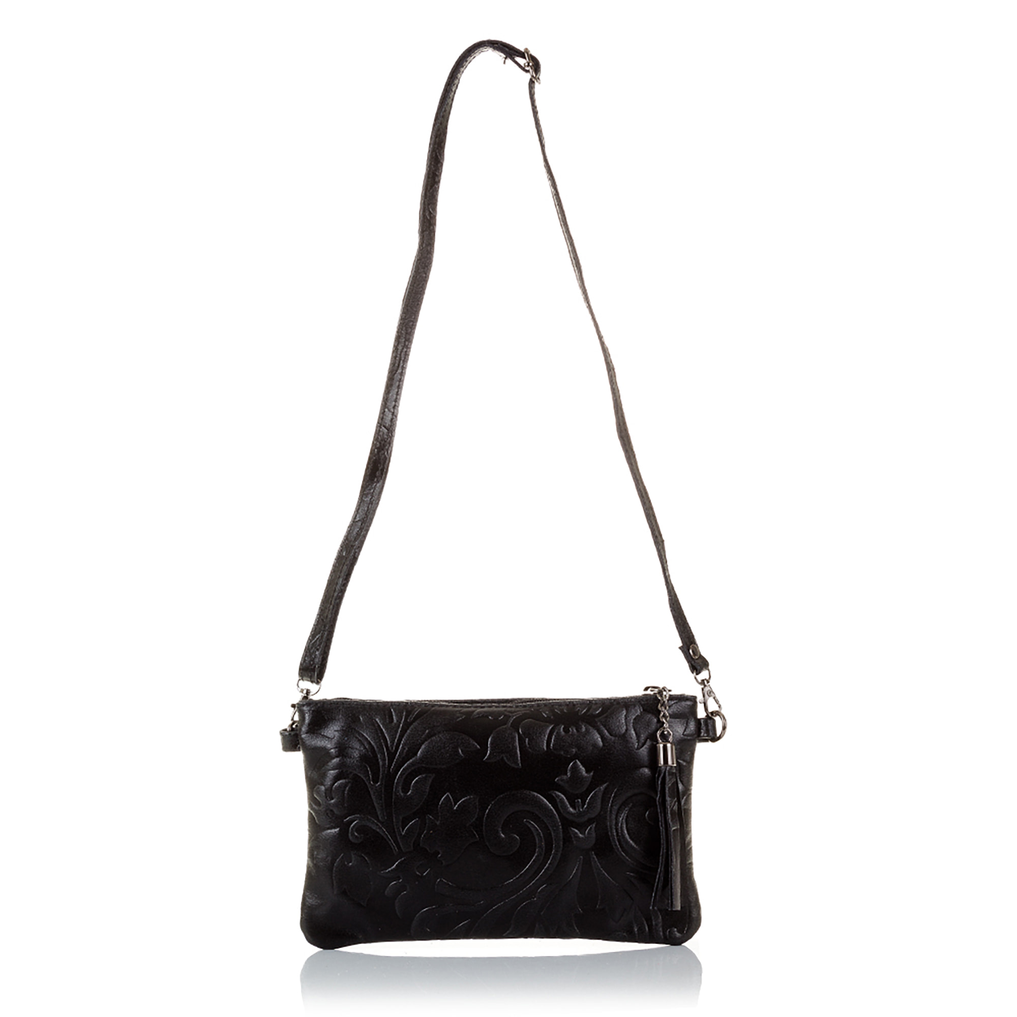 Deanna Borsa a mano Donna.Pelle autentica Camoscio Incisa Fiori