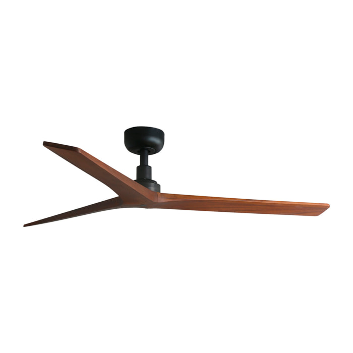 KLIM M Ventilateur de plafond noir/noyer