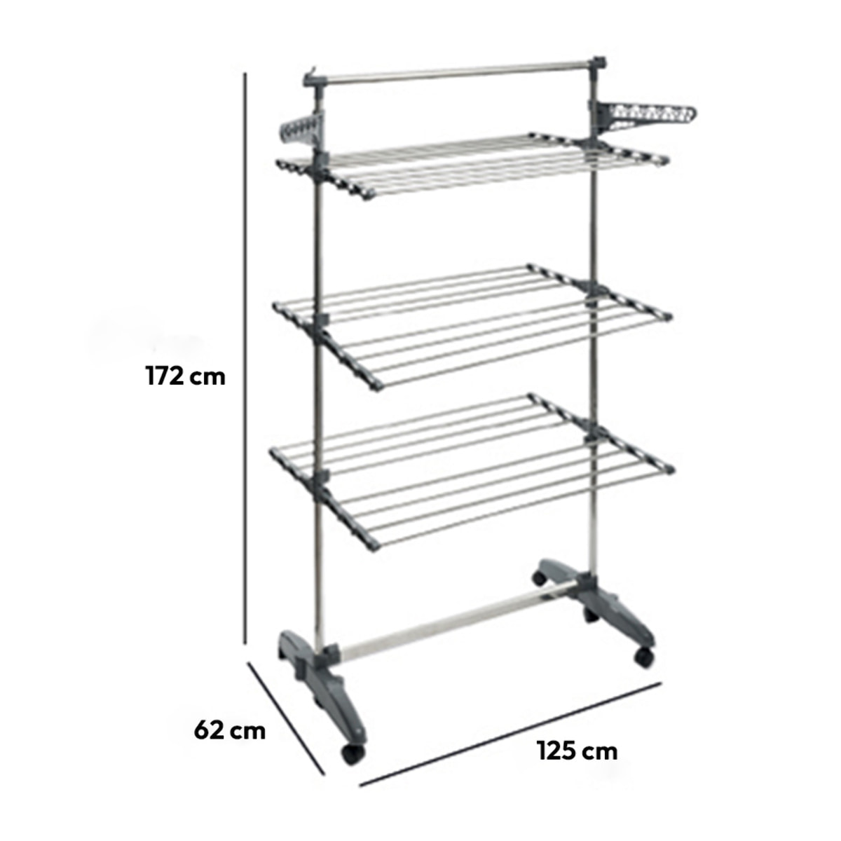 Étendoir à linge 4 roues 24m Nubie plus