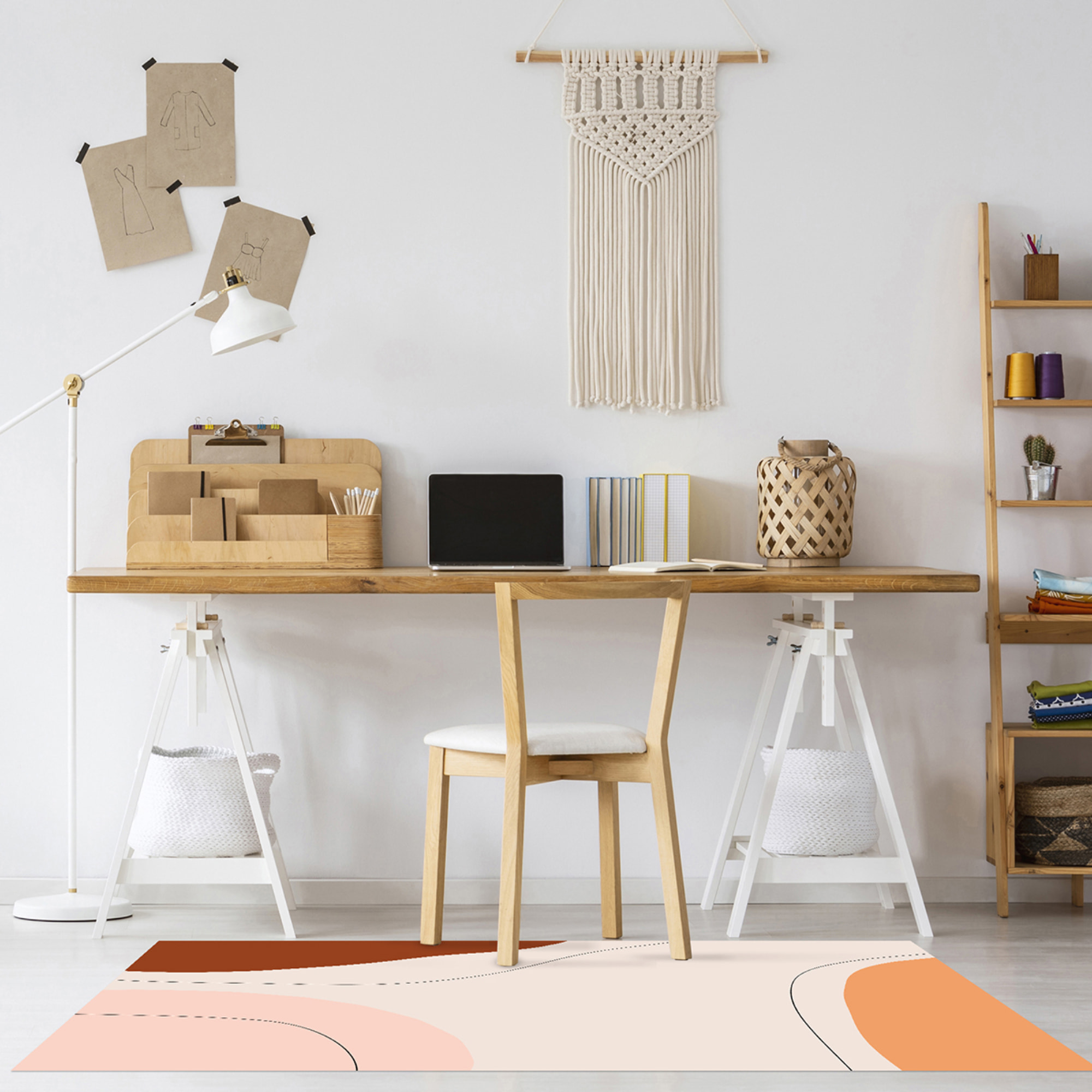 Alfombra de vinilo CERAMIKO, Tania, diseño moderno 70x100 cm