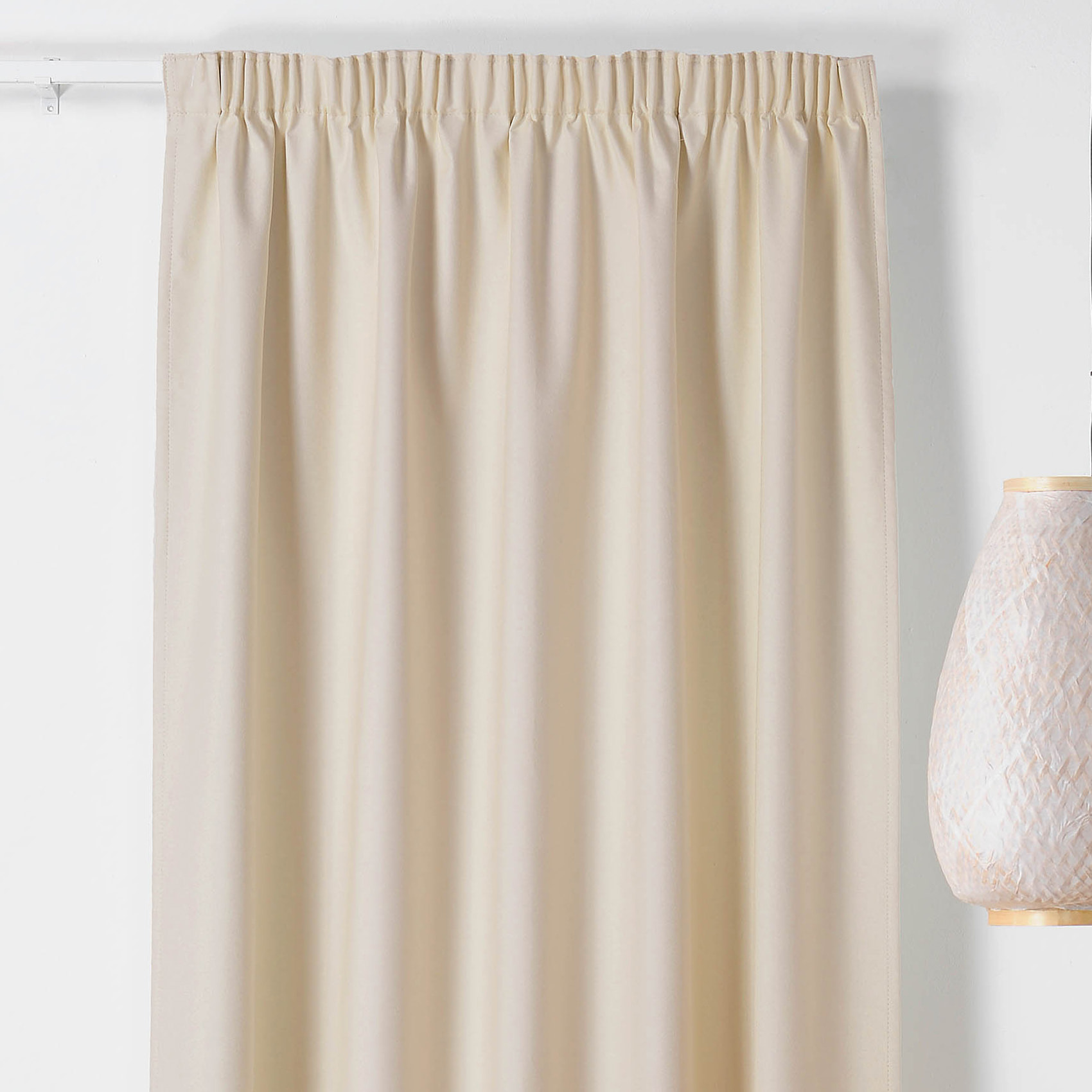 Rideau occultant galon fronceur  - Effet chiné - Ivoire